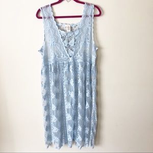 Forgotten Grace Lace Blue Cover Up